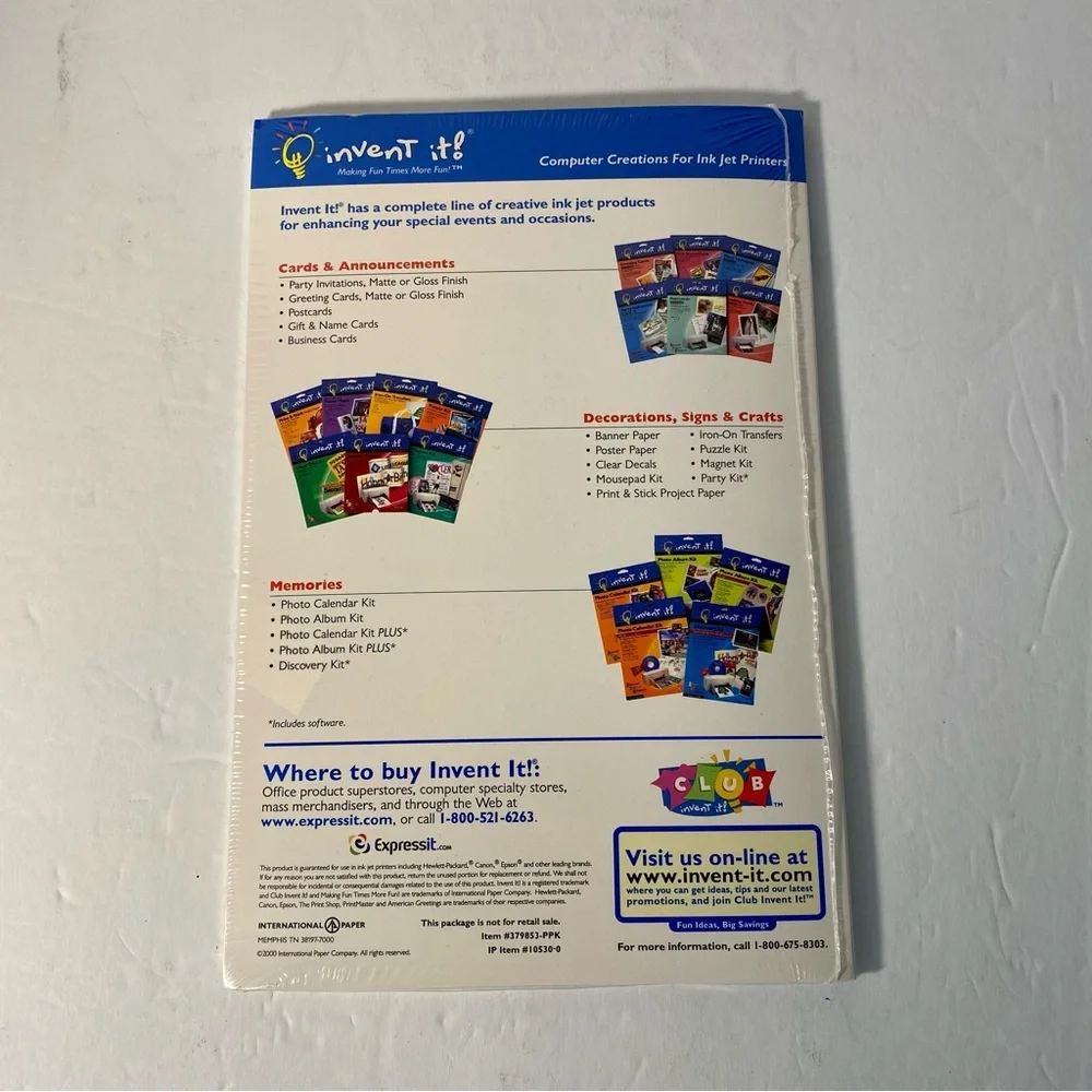 INVENT IT GREETING CARDS Sample Pack Inkjet 6 Cards 2 Postcards 6 Envelopes NEW